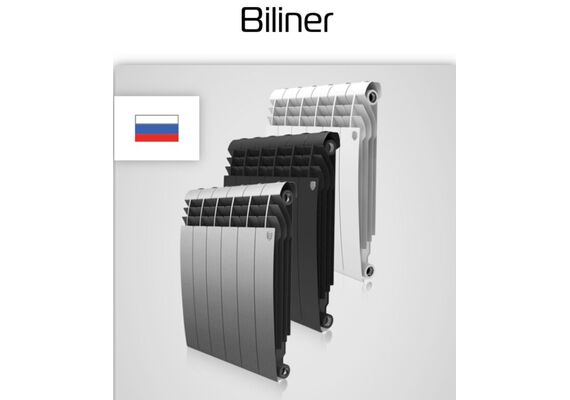Биметаллический радиатор Royal Biliner 350 Silver Satin 4 секции, изображение 2