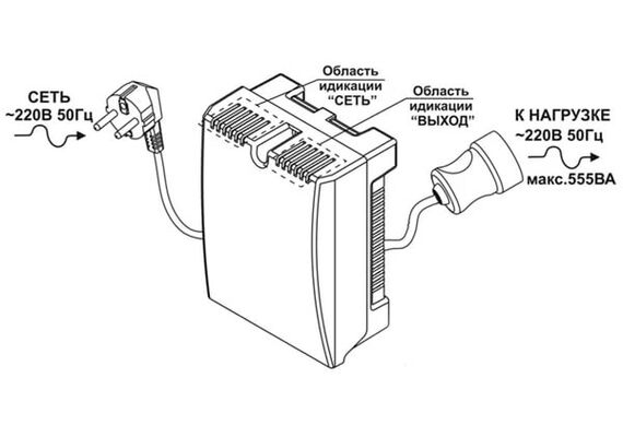 Стабилизатор сетевого напряжения Teplocom ST-555, изображение 2